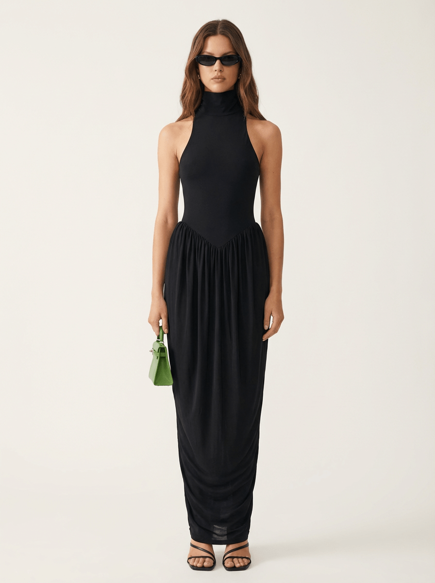 VESTIDO MAXI SILUETA MINIMAL ELEGANTE