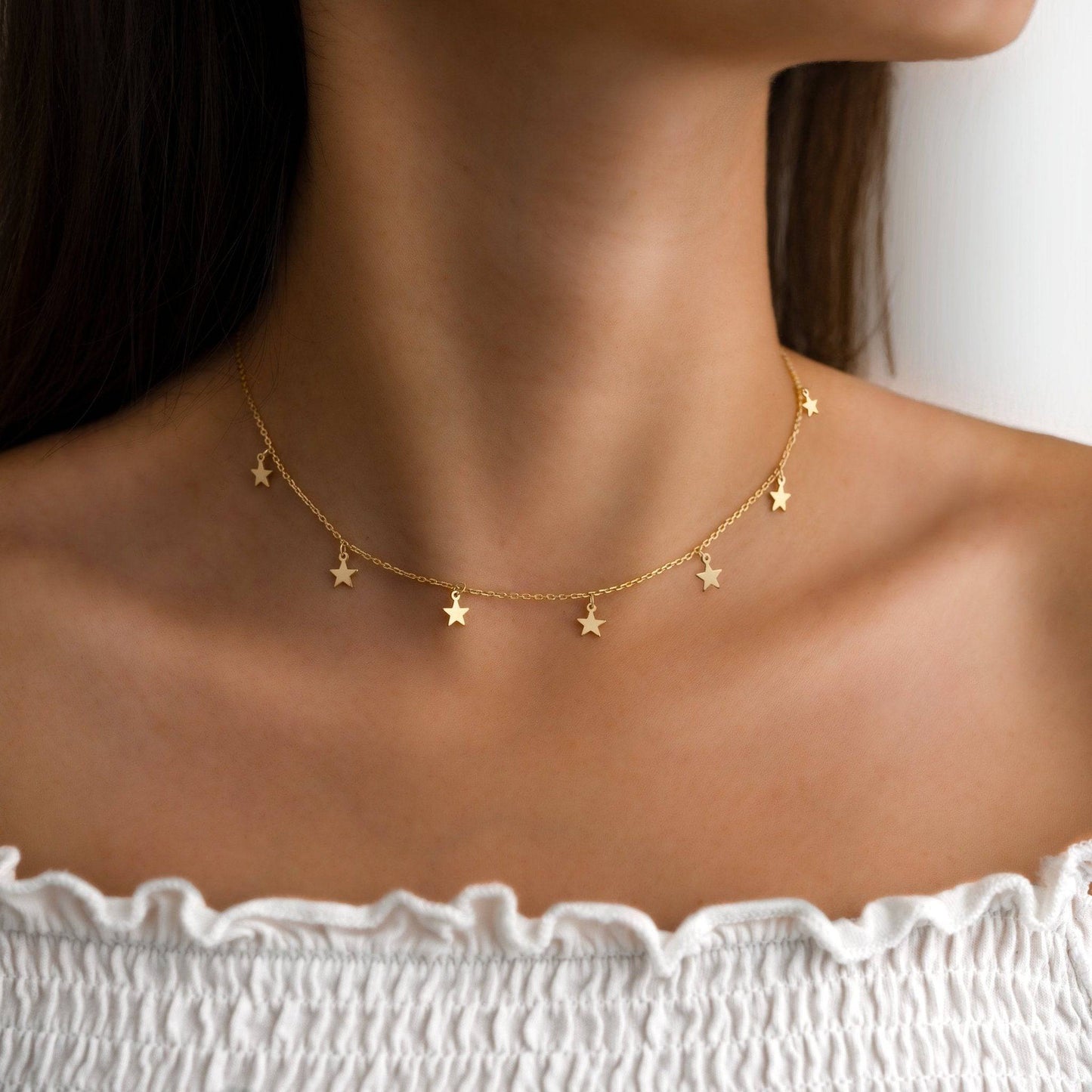 COLLAR VALENTINA ROCHE DORADO CON ESTRELLAS