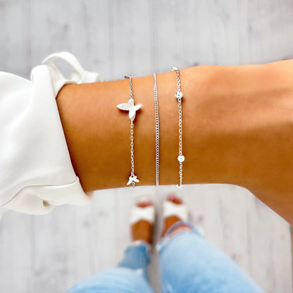 PULSERA VALENTINA ROCHE MARIPOSAS DELICADAS CON CIRCONITAS