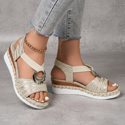 SANDALIAS DE PLATAFORMA ABIERTAS PARA MUJER - CÓMODAS, TRANSPIRABLES Y ANTIDESLIZANTES