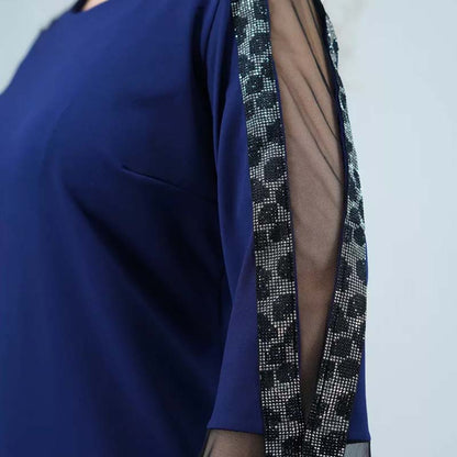 VESTIDO MANGA MESH ELEGANCE