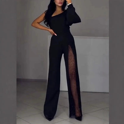 VESTIDO NEGRO DE FIESTA CON DETALLE TRANSPARENTE