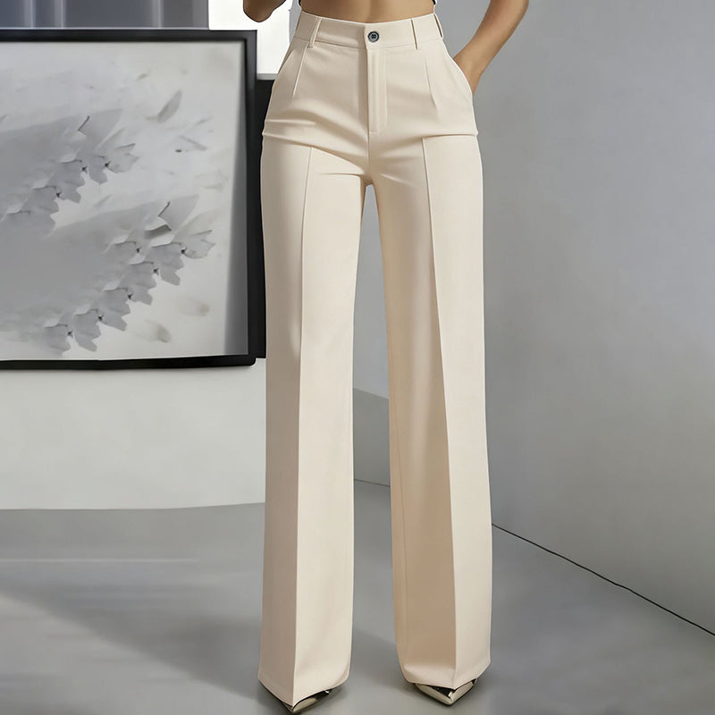 SLOANE - PANTALÓN DE CREPÉ DE TIRO ALTO ELEGANTE