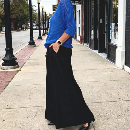 CONJUNTO FLUIDO DE PUNTO CON PANTALÓN AMPLIO