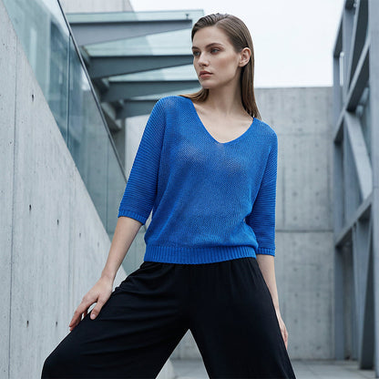 CONJUNTO FLUIDO DE PUNTO CON PANTALÓN AMPLIO