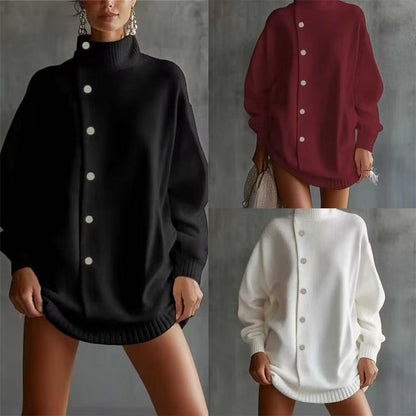 ABRIGO VALENTINA DE PUNTO SUAVE CON CUELLO ALTO