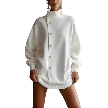 ABRIGO VALENTINA DE PUNTO SUAVE CON CUELLO ALTO