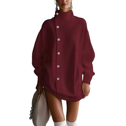 ABRIGO VALENTINA DE PUNTO SUAVE CON CUELLO ALTO