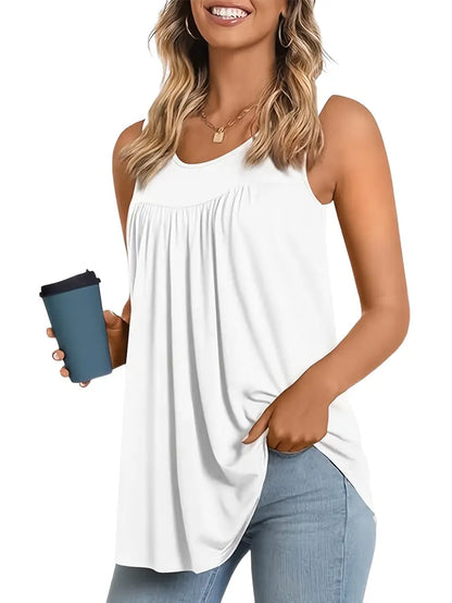 CAMISETA FLUIDA SIN MANGAS PARA MUJER