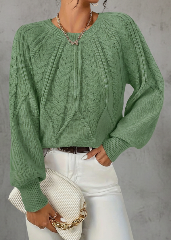 JERSEY DE PUNTO TRENZADO PARA MUJER