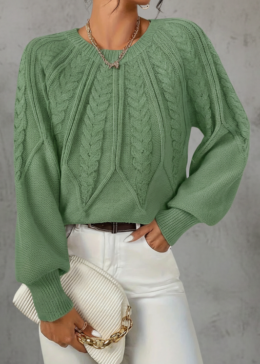 JERSEY DE PUNTO TRENZADO PARA MUJER